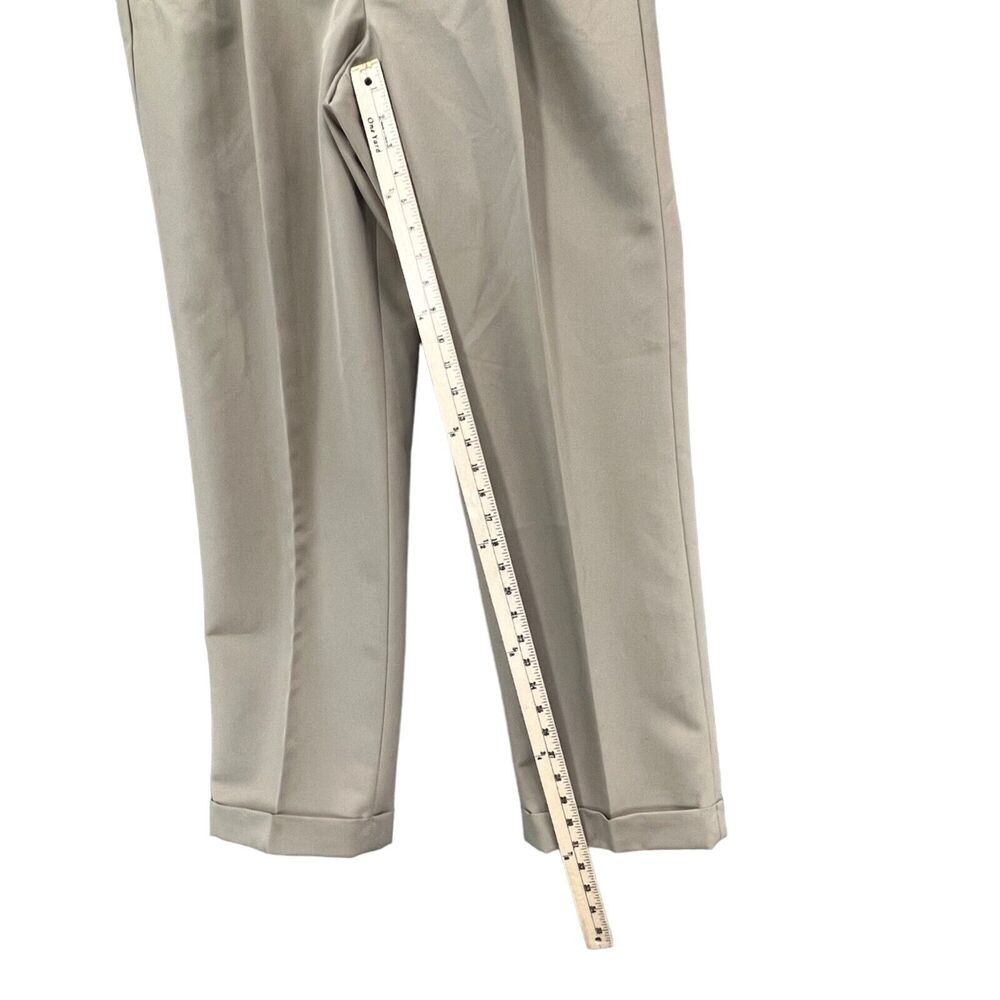 Dockers Pants Men 36x32 Tan Relaxed Fit Comfort Khaki Pleats Front Cuffed Preppy - Picture 8 of 13